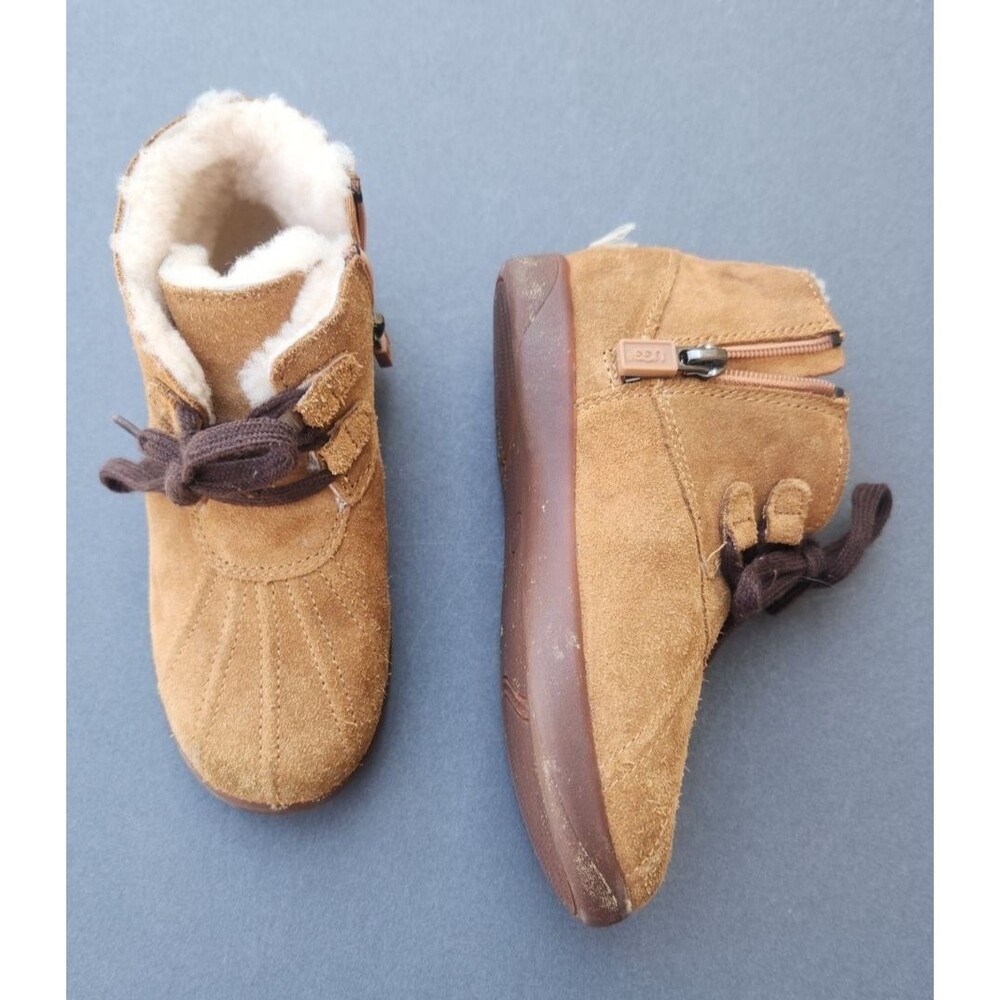 UGG Payton Suede Boots Toddler Size 11 Little Kids Ankle Zip Shoes